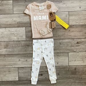 NWT Rabbit & Bear | Matching 3-Piece Set (Top, Bottom, Socks) | Size: 12 Months